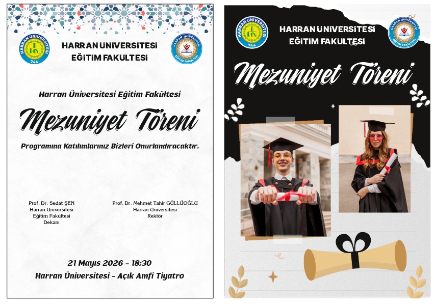 Harran Üniversitesi Eğitim Fakültesinde Mezuniyet Coşkusu